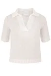 Salanida Women's Melody Mohair Polo Top White In Neutral