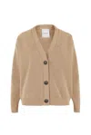 Salanida Women's Neutrals Bene 100% Merino Cardigan Beige In Sand