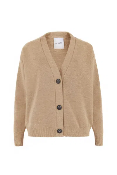 Salanida Women's Neutrals Bene Merino Cardigan Beige