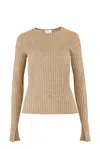 Salanida Women's Neutrals Brera 100% Merino Long-sleeve Top Beige In Sand