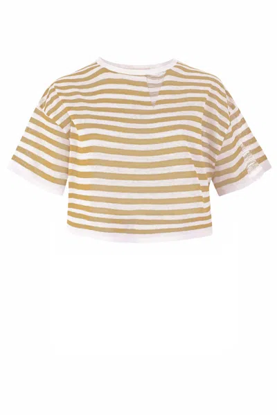 Salanida Women's Neutrals Energia 100% Linen Crop Top Sand