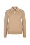 Salanida Women's Neutrals Galante 100% Merino Polo Top Beige In Neutral