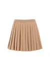 Salanida Women's Neutrals Piccolo Pleated Merino Mini Skirt Beige In Neutral