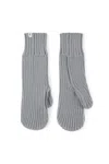Salanida Women's Nonna 100% Merino Mittens Grey In Gray