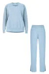 Salanida Women's Ora & Rotondo Merino Co-ord In Light Blue In Blue