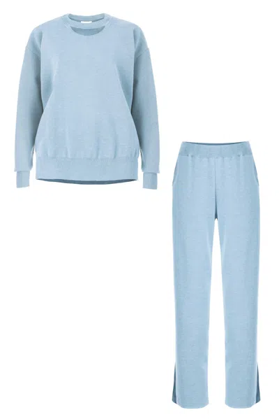 Salanida Women's Ora & Rotondo Merino Co-ord In Light Blue