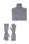 Salanida Women's Punto & Via 100% Merino Set Light Grey In Gray