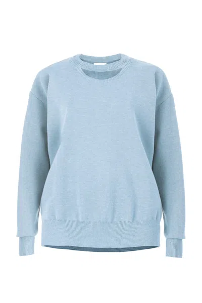 Salanida Women's Rotondo Merino Jumper Light Blue