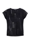 Salanida Women's Terra Distressed Linen Top Black In Black