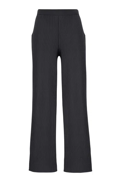 Salanida Women's Vera Ribbed Pants Black