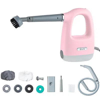 Salav 1100 Watt Handheld Steam Cleaner With 10pc Accessories Set Pink