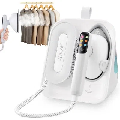 Salav Deluxe Duopress Steam Station With Custom Steam Levels, Digital Display  And Dry Iron Mode In White