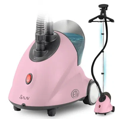 Salav Full Size Garment Steamer With Woven Hose In Pink