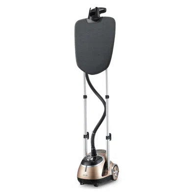 Salav Gs44-dj Professional Garment Steamer With Built-in Ironing Board In Black