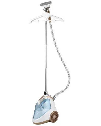 Salav Luxury Champagne 9-setting Upright Garment Steamer In White