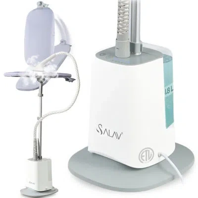 Salav Standing Garment Steamer With 6 Steam Settings And Rotating Ironing Board In Gray