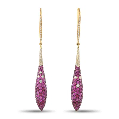 Salavetti 18k Rose Gold 0.60ct Diamond And Sapphire Earrings Sl01-081925