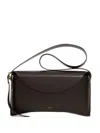 Salce Buckle Aida Leather Satchel In Black