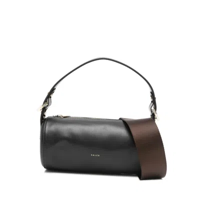 Salce Cylinder Zipped Mini Bag In Black