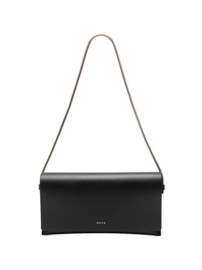 Salce Logo-detail Clutch Bag In Black