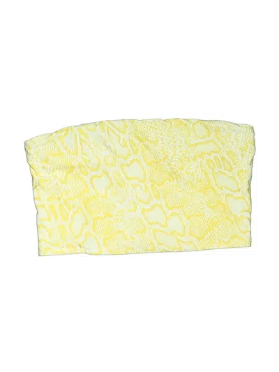 Pre-owned Salerno Swimsuit Top Yellow Swimwear