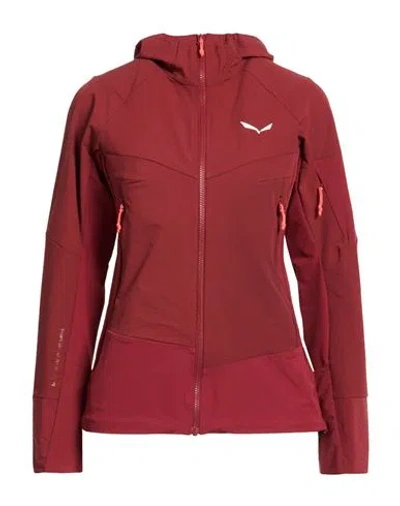 Salewa Agner Woman Jacket Brick Size 12 Recycled Polyamide, Polyester, Elastane In Red