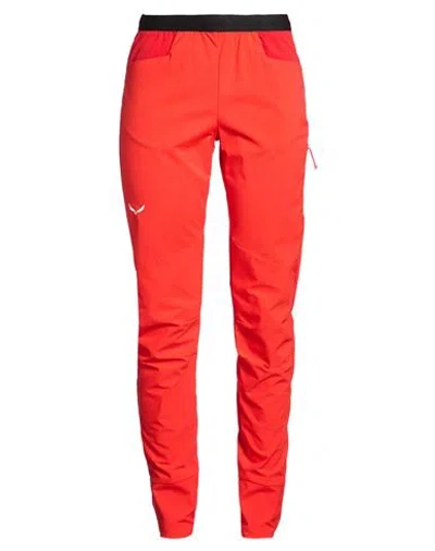 Salewa Agner Woman Pants Tomato Red Size 12 Polyamide, Elastane, Recycled Polyamide In Orange
