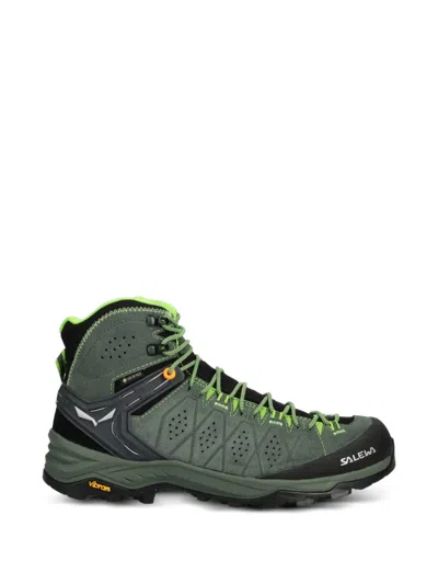 Salewa Alp Perforated Panelled Trainers In Green