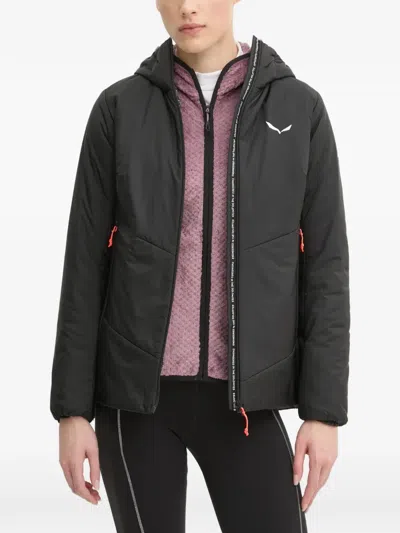 Salewa Hooded Performance Jacket In Black