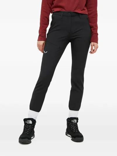 Salewa Logo-detail Performance Track Pants In Black