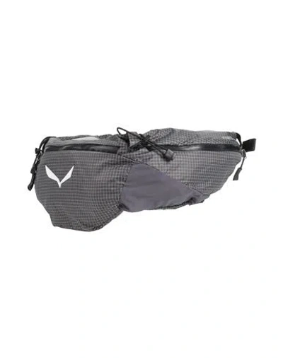 Salewa Man Belt Bag Charcoal Size - Nylon In Grey