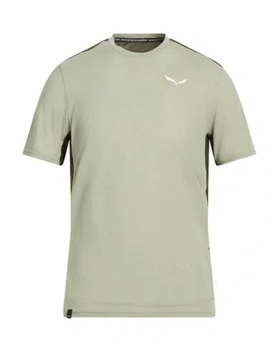 Salewa Man T-shirt Light Green Size 36 Polyester, Lyocell