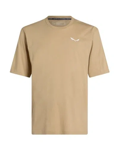 Salewa Man T-shirt Sand Size 42 Cotton, Lyocell