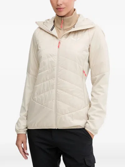 Salewa Ortles Hybrid Quilted Hooded Jacket In Neutral