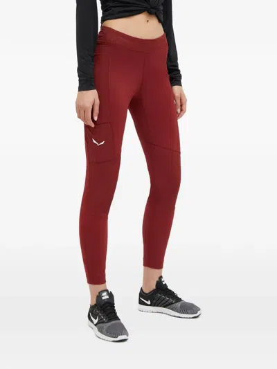 Salewa Patch-pocket Leggings In Red