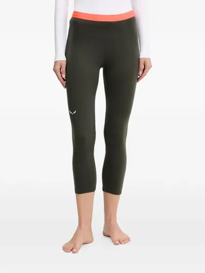 Salewa Pattern Leggings In Green