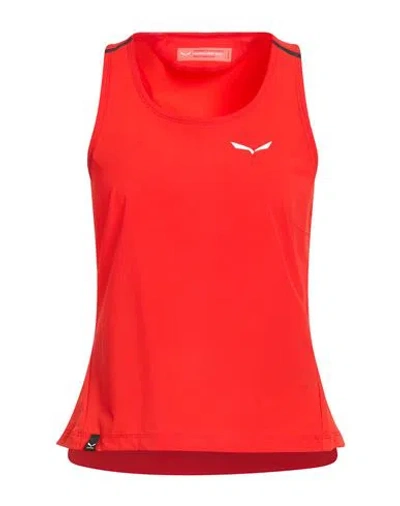 Salewa Pedroc Woman Tank Top Red Size 12 Recycled Polyamide, Elastane, Polyester