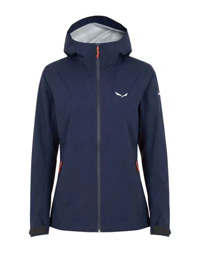 Salewa Puez 2.5l Ptx Woman Jacket Navy Size 6 Recycled Polyester, Polyester In Blue