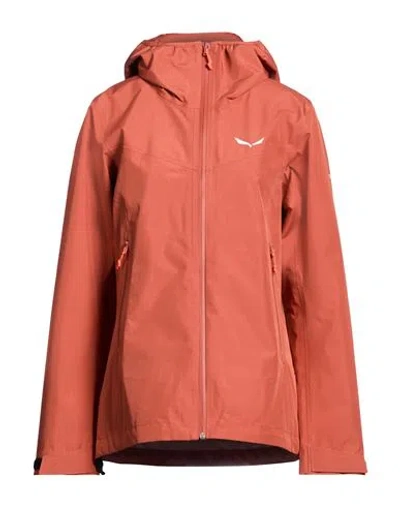 Salewa Puez Gtx 3l Epe Jacket Woman Jacket Rust Size 6 Recycled Polyester In Red