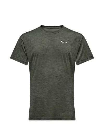 Salewa Puez Melange Dry Crew-neck T-shirt In Green