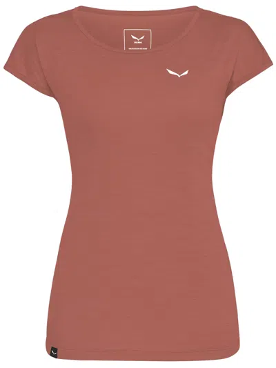 Salewa Puez Melange Dry W S/s Tee In Orange