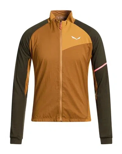 Salewa Vento Man Jacket Mustard Size 44 Lyocell, Wool, Polyamide In Yellow