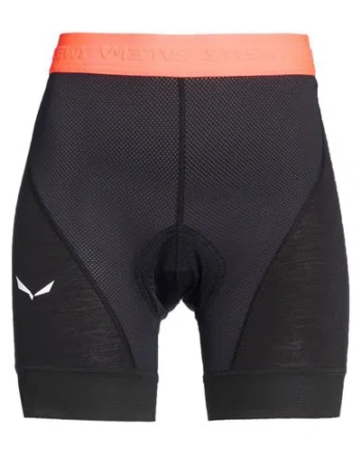 Salewa Vento Woman Shorts & Bermuda Shorts Black Size 10 Polyamide, Elastane, Lyocell, Virgin Wool
