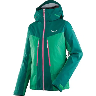 Salewa Women's Ortles 3 Gtx Pro Jacket - Teal Xl In Blue