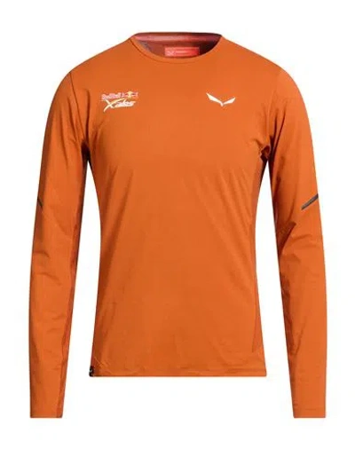 Salewa X-alps Man T-shirt Rust Size 44 Recycled Polyester In Orange
