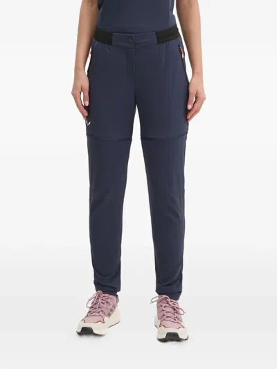 Salewa Zip Convertible Performance Trousers In Gray