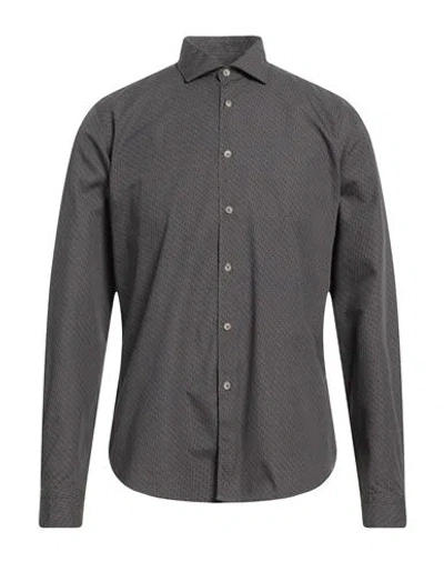 Sali & Tabacchi Man Shirt Lead Size 15 ¾ Cotton In Grey