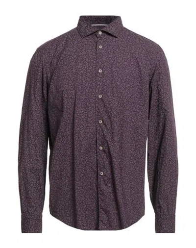 Sali & Tabacchi Man Shirt Plum Size 15 ½ Cotton In Purple