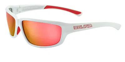 Salice 001 Rw Bianco/rw Rosso Occhiali Da Sole Bianchi Per Uomo In White
