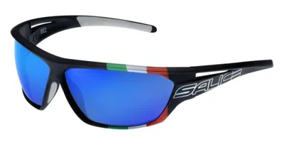 Salice 002 Ita Rw 043 Men's Sunglasses Black Size 77
